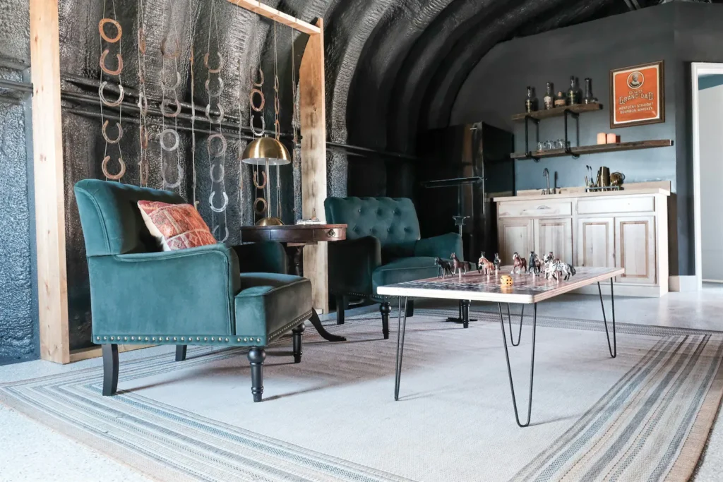 Cozy resting area perfect for lounging and cigars