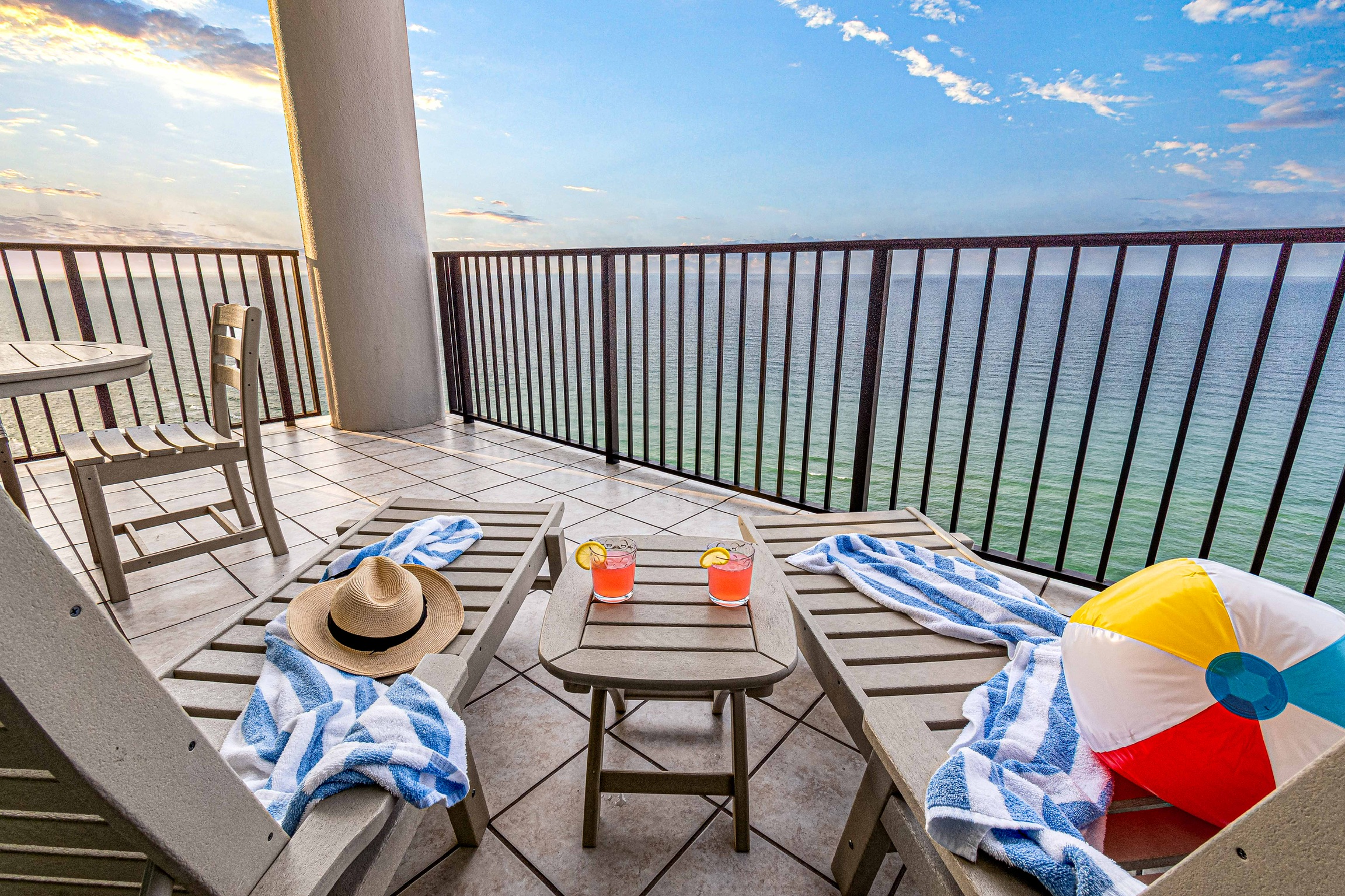 Gulf view from the Bluebird private balcony