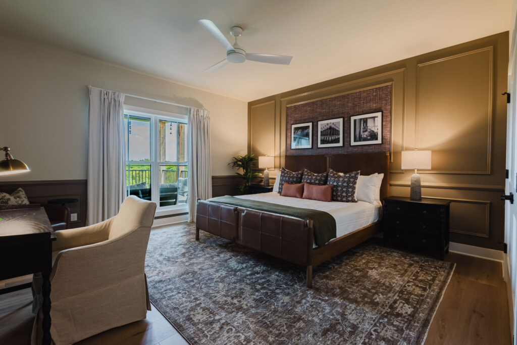 Bourbon Heritage king bedroom at The Lodge