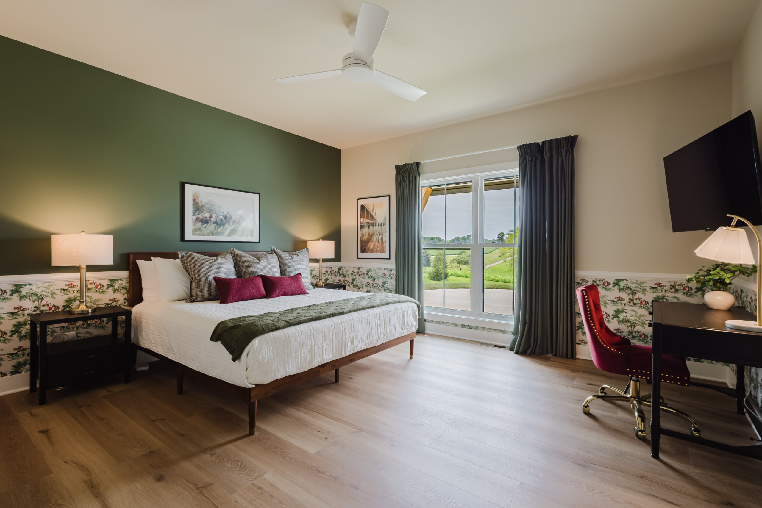 Kentucky Derby king bedroom at The Lodge on Angel’s Ridge